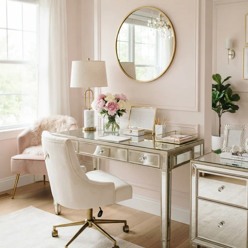 Glamorous Women's Office Decorating Ideas
