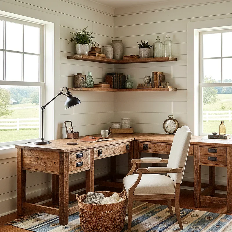 L Shaped Desk Office Ideas