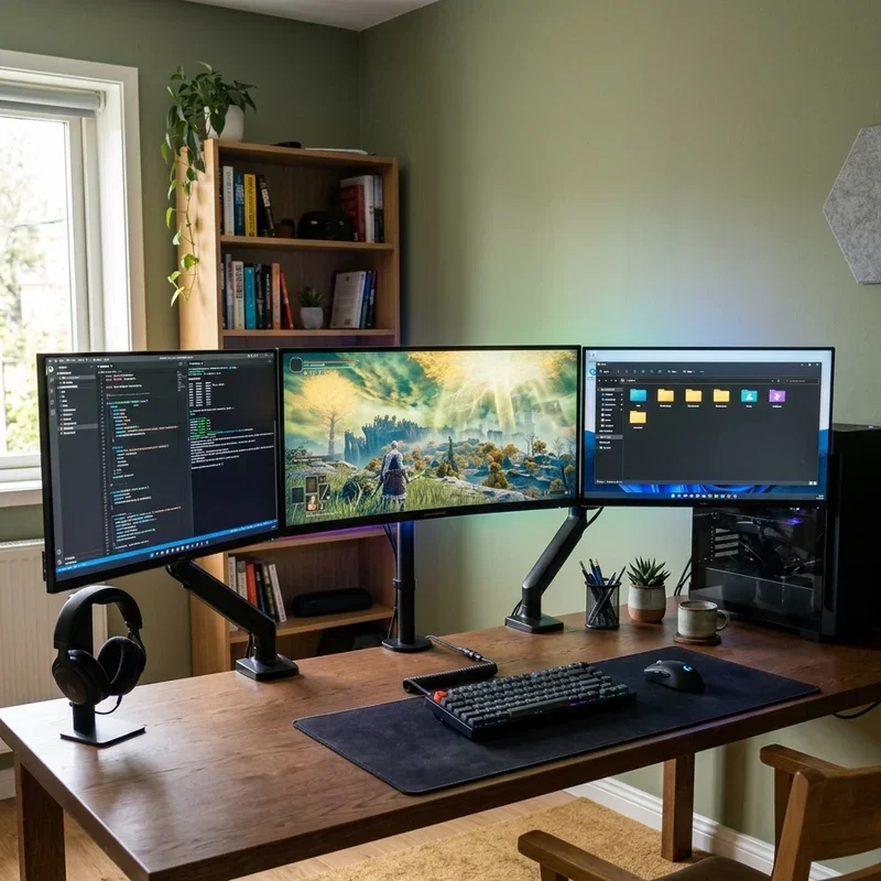 Home Office Ideas with Multiple Monitors
