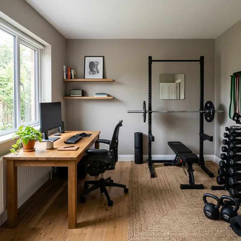 Home Gym and Office Combo Ideas