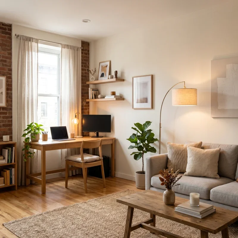 Living Room and Office Combo Ideas