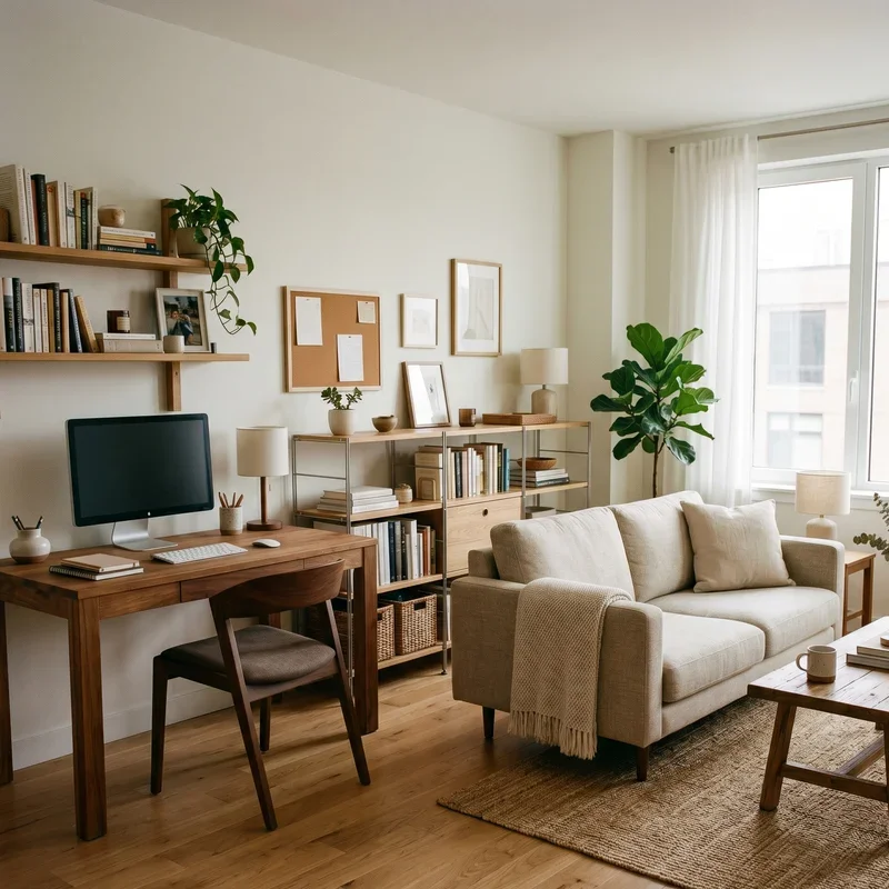 Living Room and Office Combo Ideas