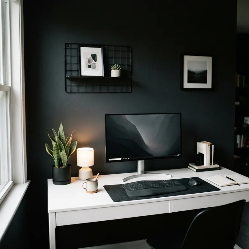 Dark Home Office Ideas