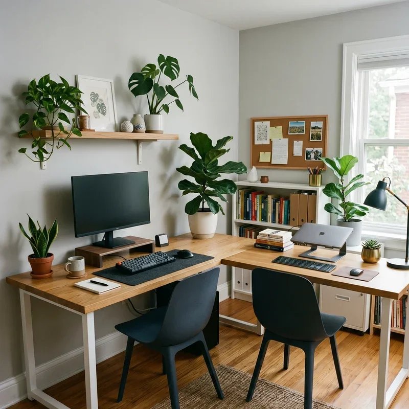 Home Office Ideas With L Shaped Desk