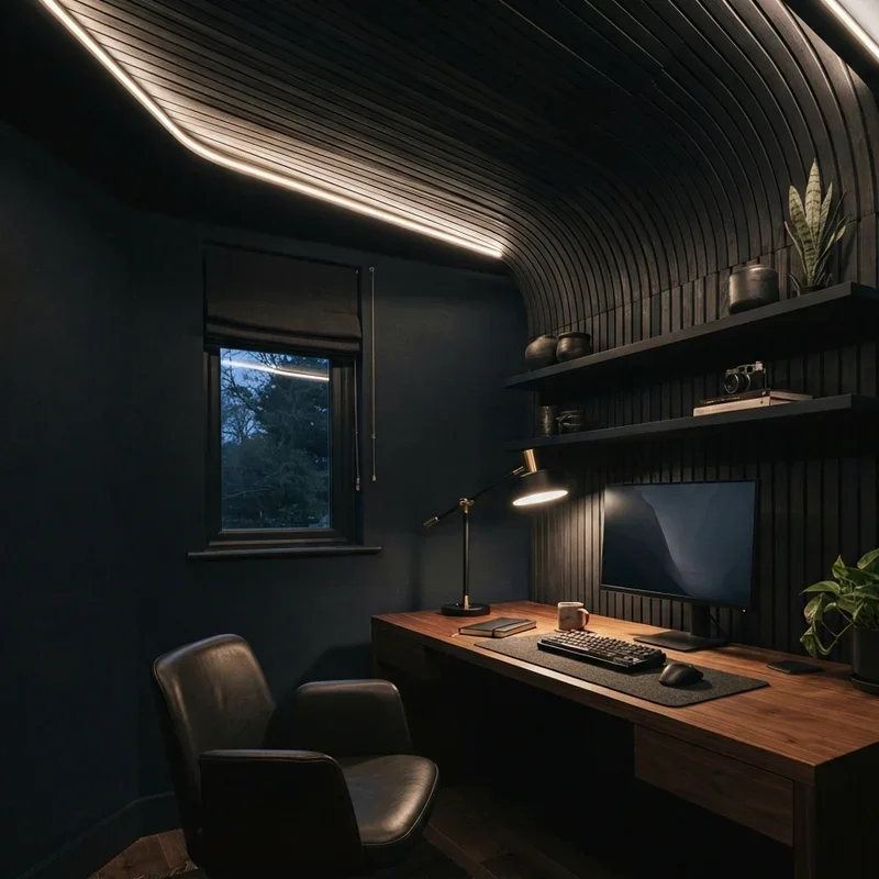 Dark Home Office Ideas