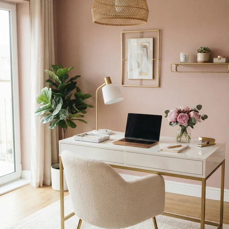 Glamorous Women's Office Decorating Ideas