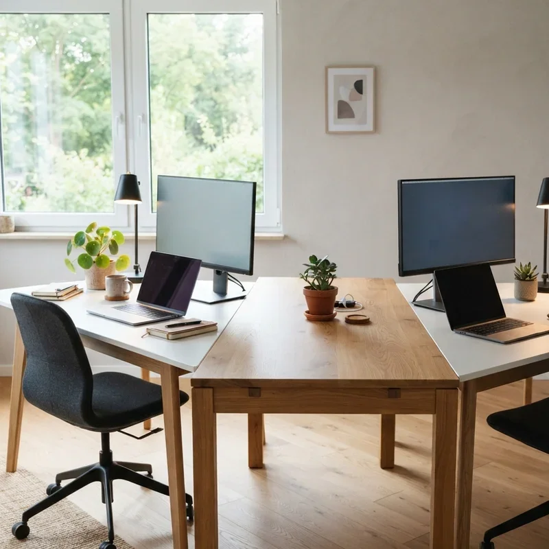 Double Desk Office Ideas