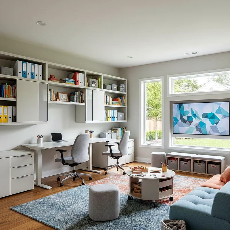 Office and Playroom Combo Ideas