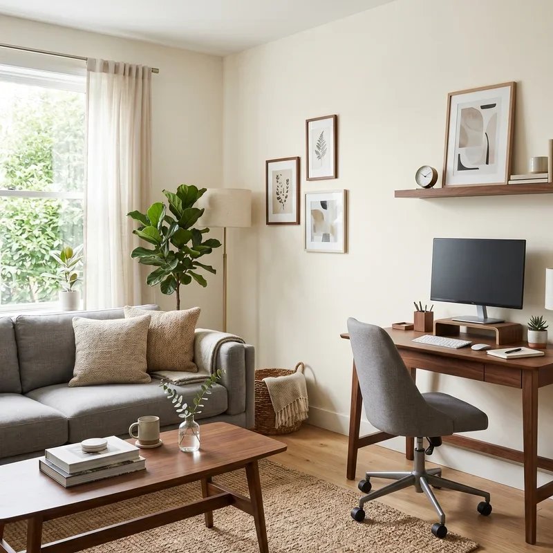 Living Room and Office Combo Ideas