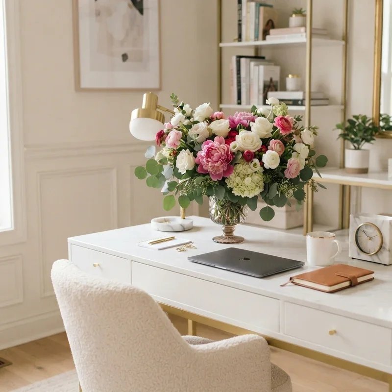 Glamorous Women's Office Decorating Ideas