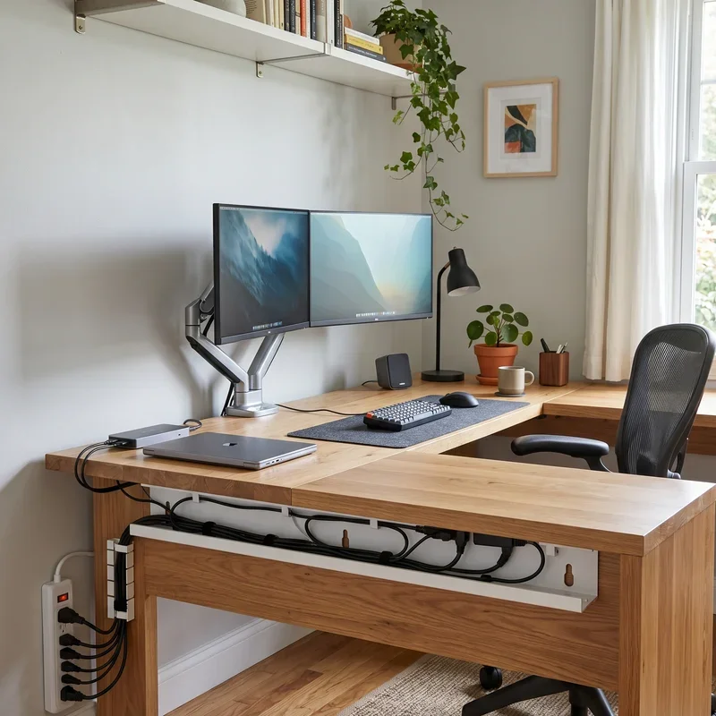 Home Office Ideas With L Shaped Desk