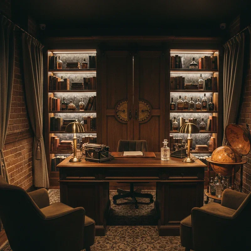 15 Speakeasy Office Ideas for a Moody Workspace