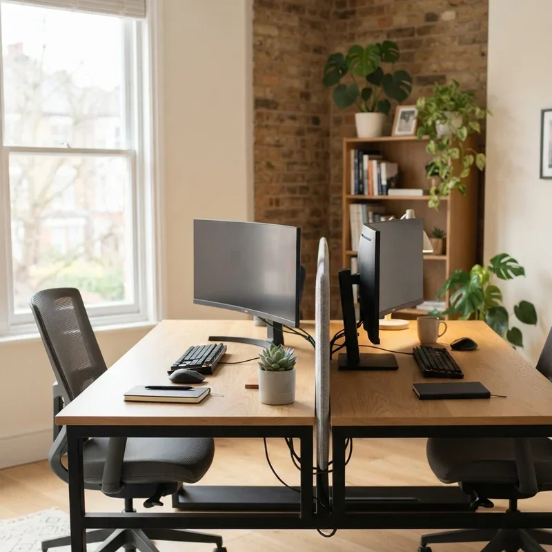 Double Desk Office Ideas
