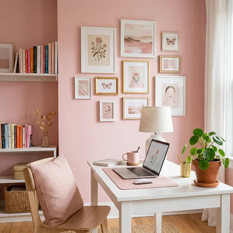 Pink Home Office Ideas