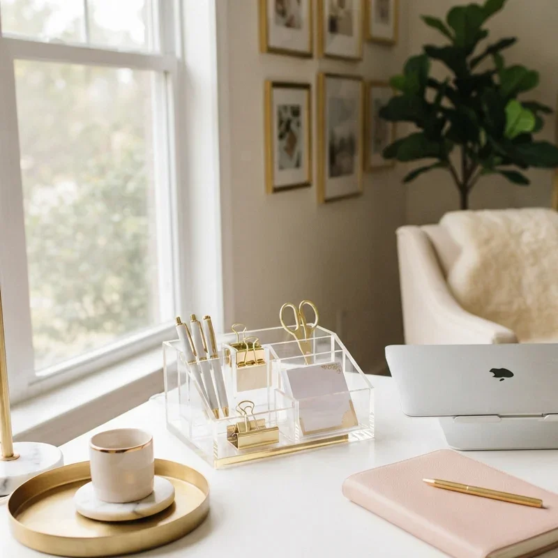 Glamorous Women's Office Decorating Ideas