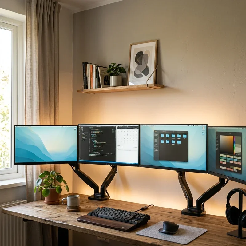 Home Office Ideas with Multiple Monitors