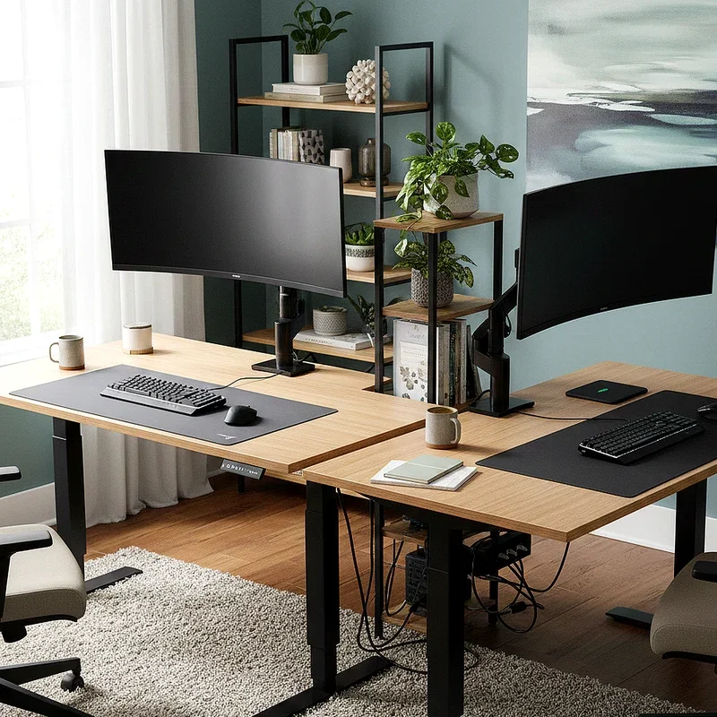 Double Desk Home Office Ideas