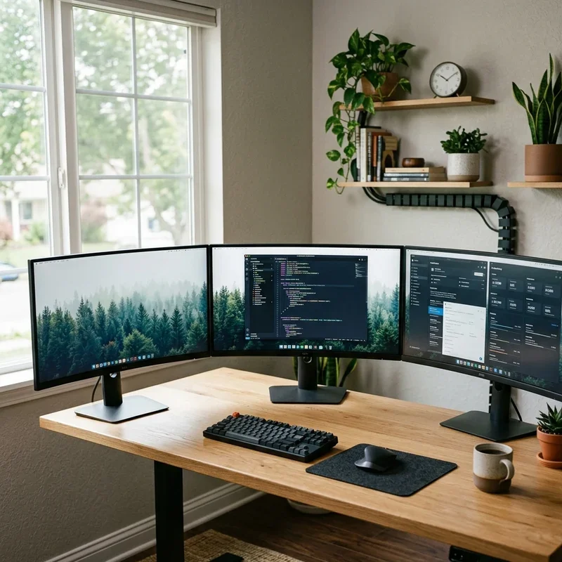 Home Office Ideas with Multiple Monitors
