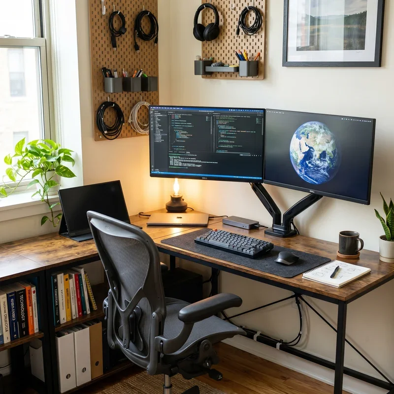 Home Office Ideas With L Shaped Desk
