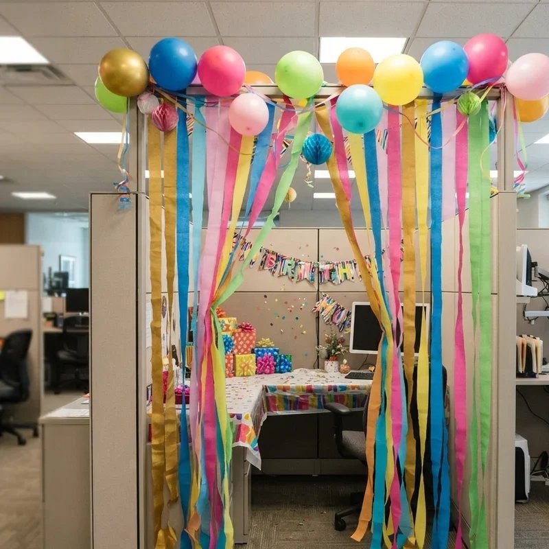 Office Cubicle Birthday Decoration Ideas