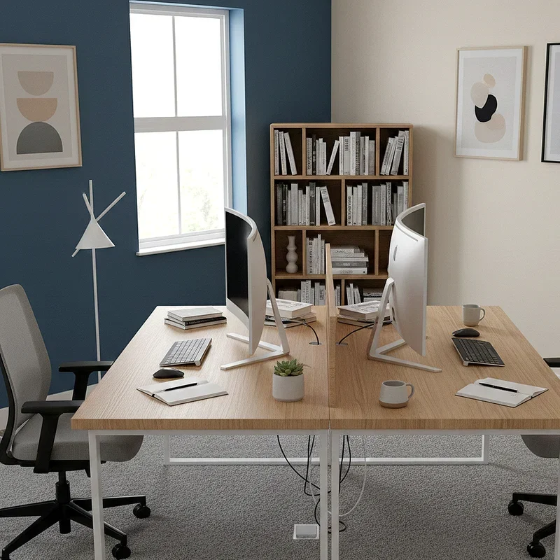 Double Desk Home Office Ideas