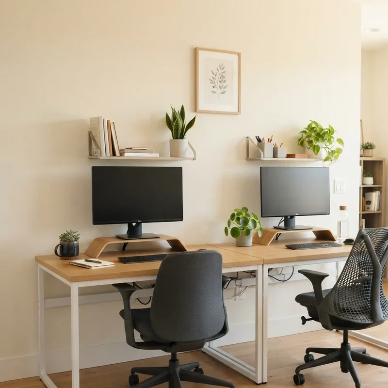 Double Desk Office Ideas