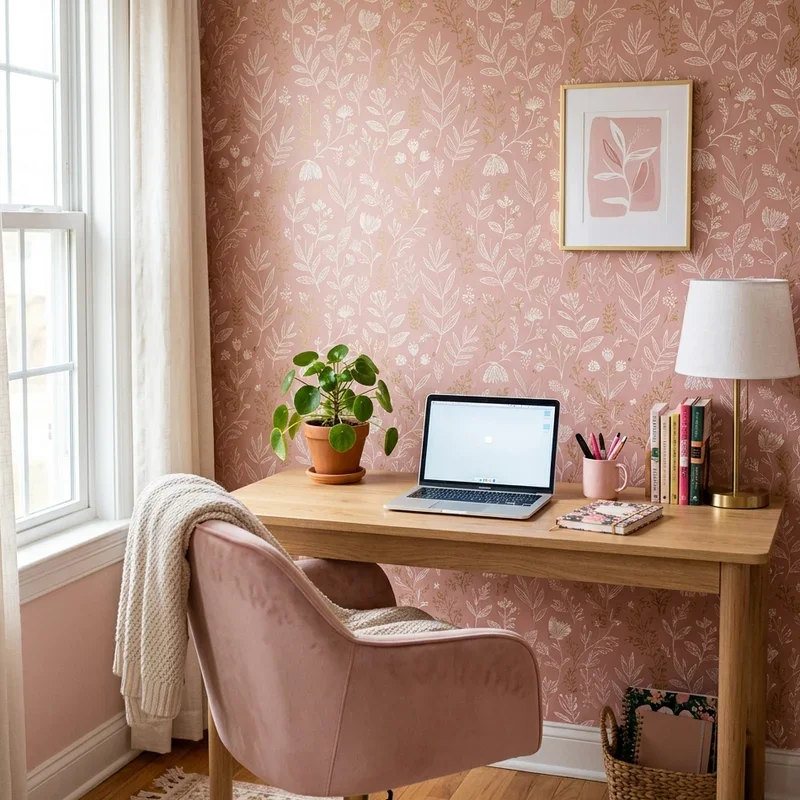 Pink Home Office Ideas