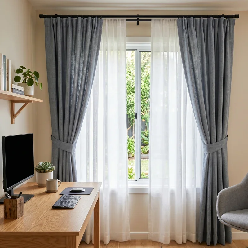 Home Office Curtains Ideas