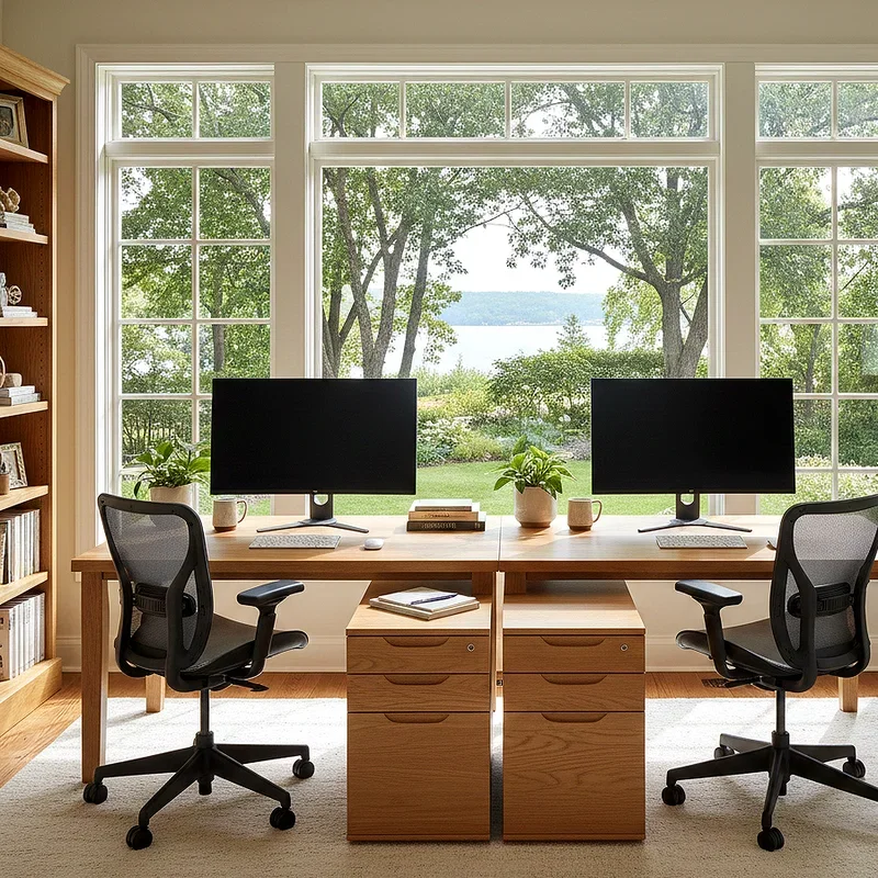 Double Desk Home Office Ideas