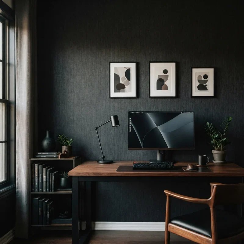 Dark Home Office Ideas