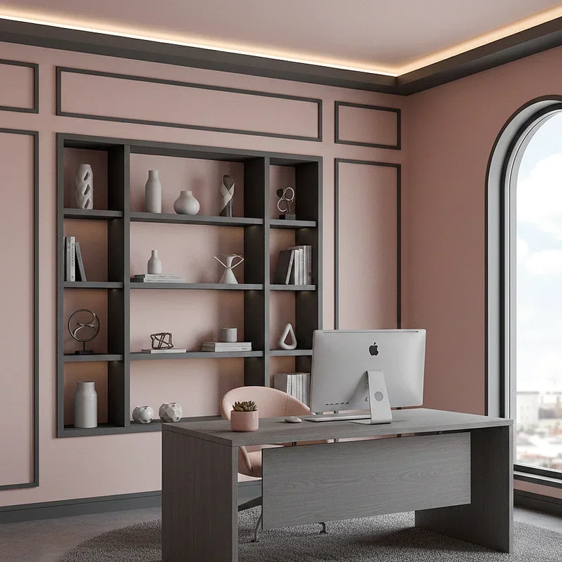 Pink and Grey Office Ideas