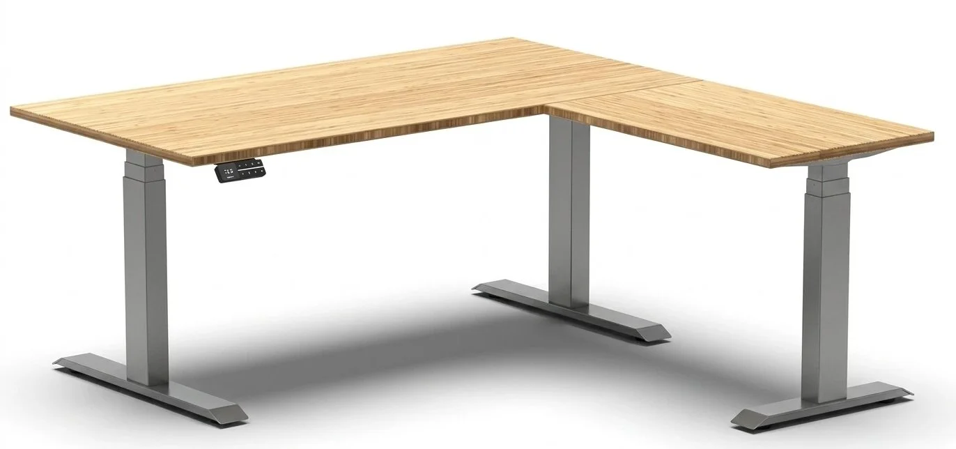 Eco-Friendly Bamboo L-Shaped Standing Desks in the USA - Desky Tops 2026 Survey