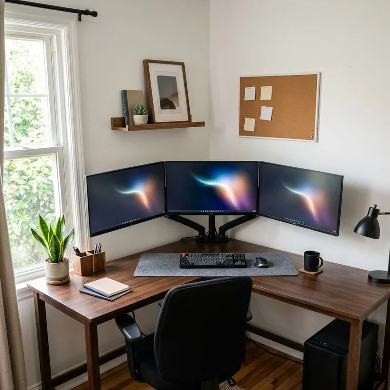 Home Office Ideas with Multiple Monitors