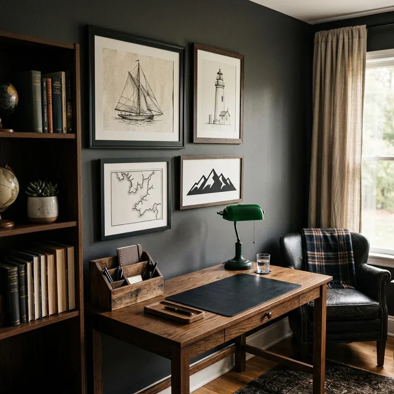Masculine Home Office Ideas