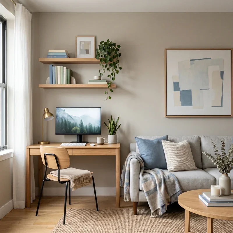Living Room and Office Combo Ideas