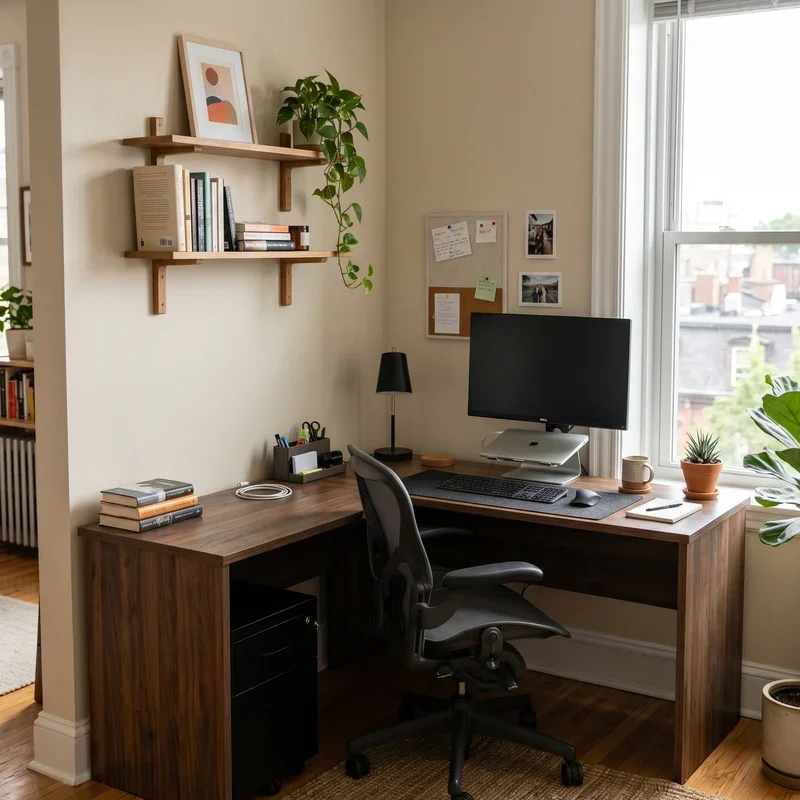 Home Office Ideas With L Shaped Desk