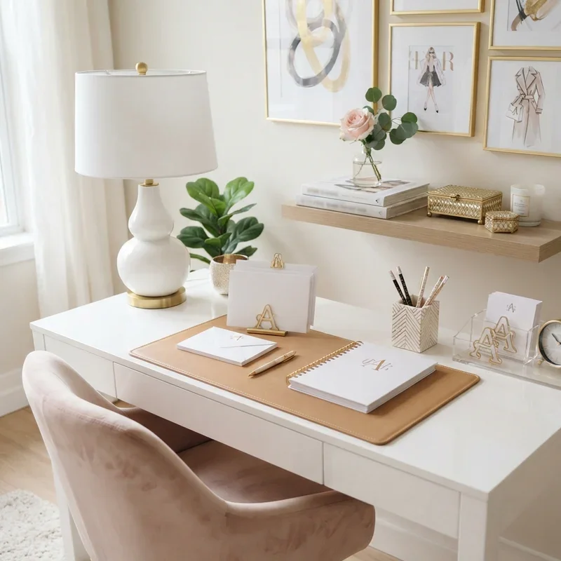 Glamorous Women's Office Decorating Ideas