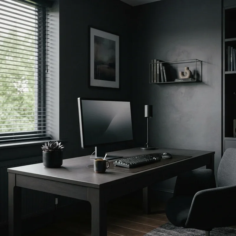 Dark Home Office Ideas