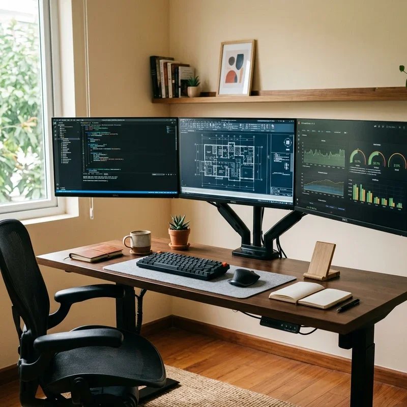 Home Office Ideas with Multiple Monitors