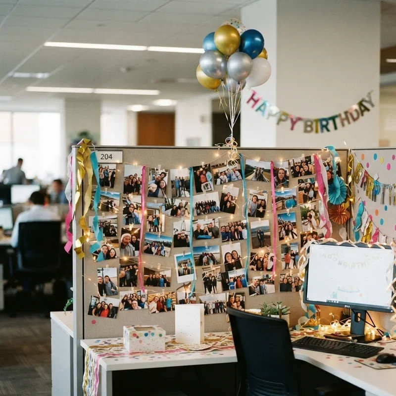 Office Cubicle Birthday Decoration Ideas