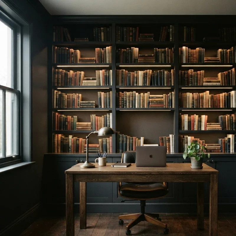 Dark Home Office Ideas