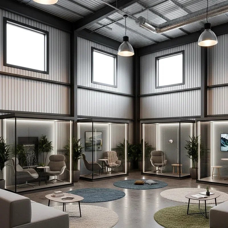 Metal Building Office Ideas