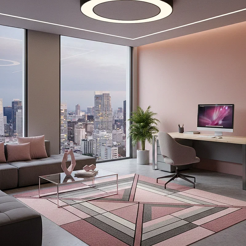 Pink and Grey Office Ideas