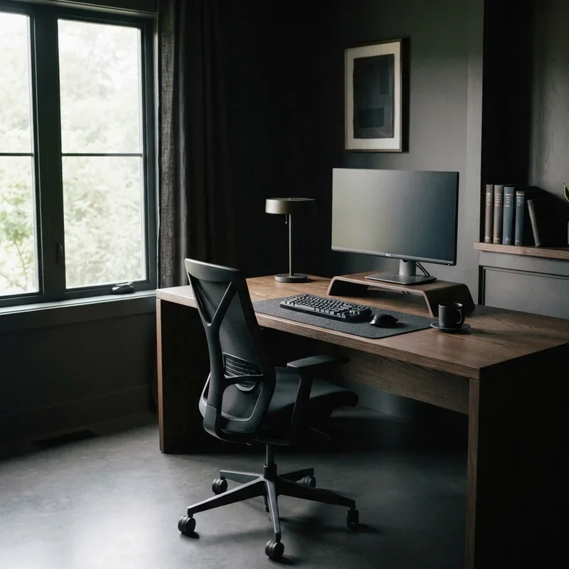 Dark Home Office Ideas
