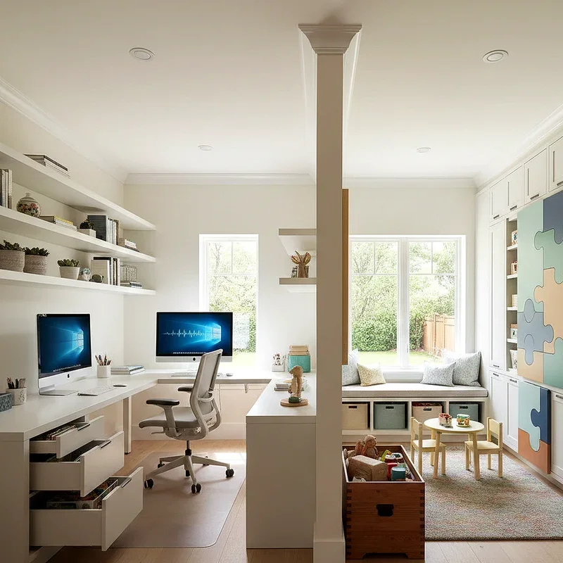 Office and Playroom Combo Ideas