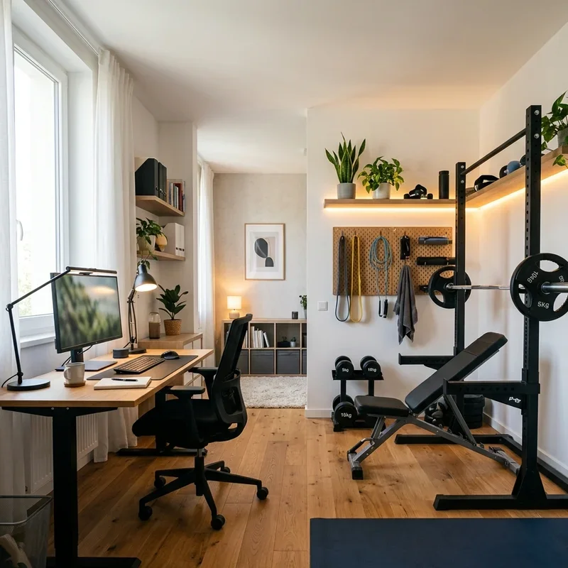 Home Gym and Office Combo Ideas