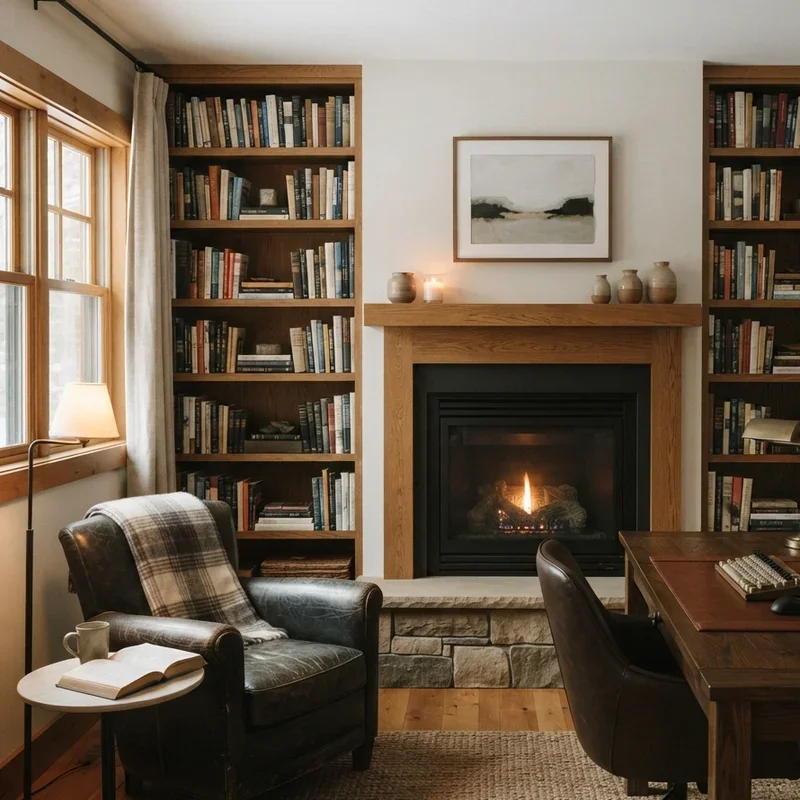 Home Office Library Design Ideas