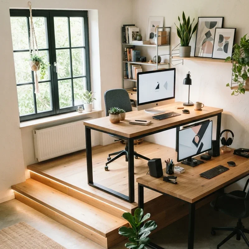 Double Desk Office Ideas