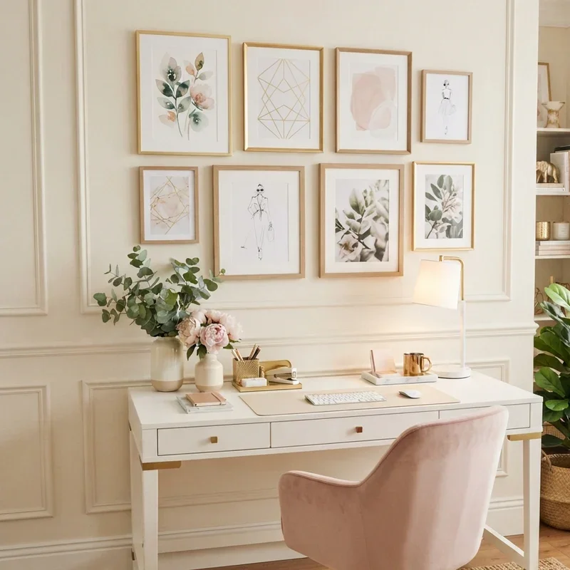 Glamorous Women's Office Decorating Ideas
