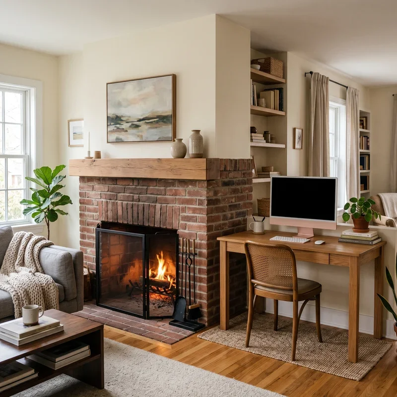 Living Room and Office Combo Ideas